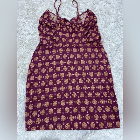 FREE PEOPLE Center of Attention Minidress-Fig Combo - Size XL - Picture 4 of 5
